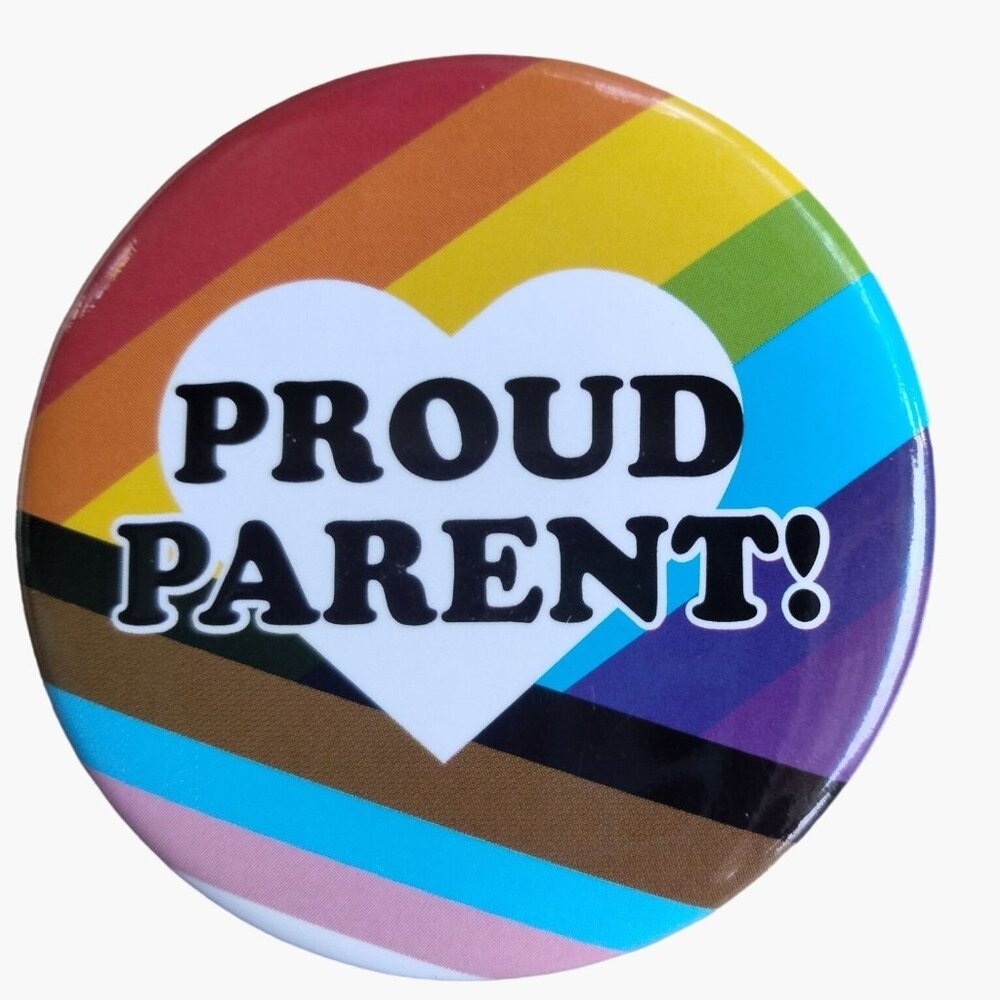 Proud Parent Pride Button Rainbow LGBTQ Pin Badge